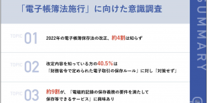 「電⼦帳簿保存法施⾏」に向けた意識調査